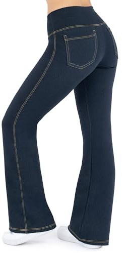 Nirlon Crossover Bootcut Jeggings for Women - Flare Leggings for Women Tummy Control, Regular and Plus Size Jeggings (3XL 28, Jeans)