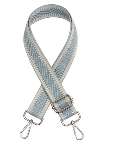 Whakano Correa de bolsillo ajustable, correa de hombro ancha de 3,8 cm, correa para el hombro, bolso de mano para mujer y hombre, para accesorios de bricolaje, bandolera, correa de hombro, azul