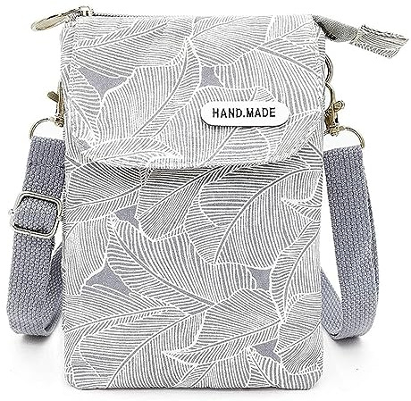 Pummny Borse a Tracolla Da Donna Per Cellulare, Borsa Porta Cellulare Tracolla, Borsa a Tracolla Multifunzione, Borsa a Spalla con Tracolla, Per La Vita Tutti Giorni(Grigio)
