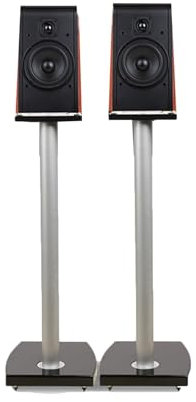 Högtalarställ, Högtalarställ for bokhylla, Universellt golvstående högtalarställ i metall Surround Sound, Lämpligt for hem, kontor, konsert (1 par)