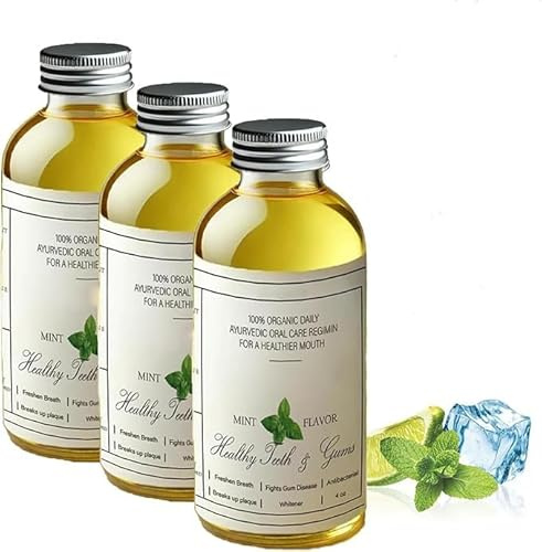 Pure Organic Coconut Oil Pulling 4 oz Mint Flavor,Organic Coconut Pulling Oil,Cocofresha Pulling Oil for Teeth and Gums,Organic Coconut Oil Mouthwash,Gentle and Effective Oral Care (3 pcs)