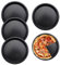 Rairsky 4 Stücke 15 cm Pizzabackform Carbonstahl, Klein Pizzabackbleche Rund, Mini Pizzateller Antihaftbeschichtet Pizzateller Pizzapfanne Käsekuchen Backblech für Backen Pie Pizza Käsekuchen