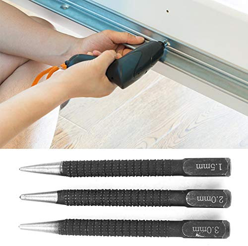 Punzón Central para Metal, 3 Piezas Punzón Herramienta de Marcado de Madera Punzón Central Marcador Combinado Punzón Central Automático Punzón Central Punzón de Metal para