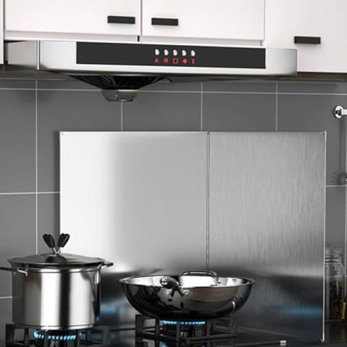 Protection anti-éclaboussures pliable en acier inoxydable pour cuisson au four avec cuisinière à gaz (40 x 40 cm)