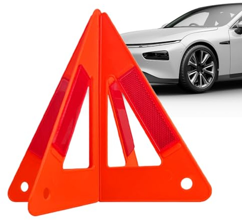 Zopoee Triángulo de advertencia, triángulo de advertencia para coche y coche, símbolo de advertencia reflectante para coche, ligero y efectivo, dispositivo de asistencia en carretera para máxima