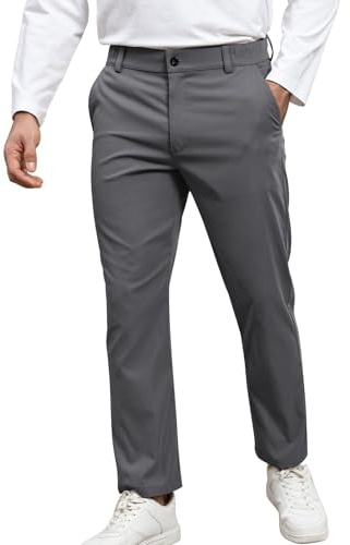 Curluriy Chino Trousers Hombre Clásico Informales Pantalón con Bolsillos Pantalones Botón Slim Fit Otoño Invierno