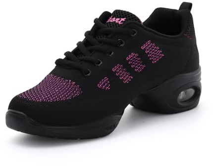 Syrads Femmes Chaussures de Ballet Quatre Saisons Pull Coussin Respirant Doux Trouver Mode Loisirs Jazz Hip Hop Danse Moderne