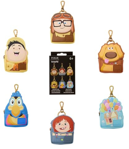 Loungefly Disney: Pixar - Up - Mystery Mini Backpack Keychain Charms - Great for Kids & Adults - Collectible Keycahins