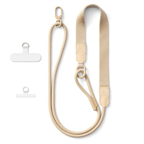 MORSUNBELA Mobiltelefonkedja Mobiltelefonband för Upphängning universell Telefon Justerbart Crossbody Band för Mobiltelefonskal Phone Strap Halsrem Beige