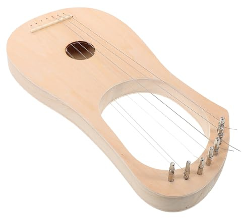 YARNOW Kit Fai da Te per Arpa Lira in Legno con 7 Corde, Sella per Corde e Chiave di Accordatura, Suono Naturale e Decorazione Artistica per Principianti a Casa
