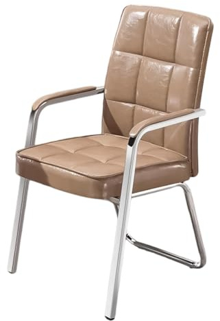 Ergonomisk receptionsstol med armstöd, metallram, stoppad väntrumsstol, bekväm besöksstol, snygg och riktbar gäststol