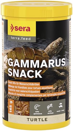 sera Turtle Gammarus Snack 1.000ml (145g) | Snack mangime tartarughe acqua carnivore | Con gammarus, krill e gamberetti | Integrazione ricca di proteine | Mangime tartarughe | Cibo per tartaruga
