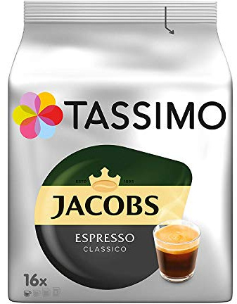 Tassimo Kapseln Jacobs Espresso Classico, 16 Kaffeekapseln, 118g