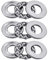 sourcing map 3Stücke 51101 Axialkugellager 12mm x 26mm x 9mm Chromstahl Einzelnrichtung