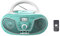 Roxel RCD-S70BT Portable Boombox CD Player with Remote Control, FM Radio, USB MP3 Playback, 3.5mm AUX Input, Headphone Jack, LED Display Wireless Music Streaming(Teal)