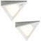PRIOS LED Unterschrankleuchten (Unterbauleuchte) 'Odia' dimmbar mit Bewegungsmelder (Modern) in Alu aus Edelstahl u.a. für Wohnzimmer & Esszimmer (2 flammig,) - Unterbauleuchten, Wohnzimmerlampe