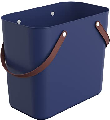 Rotho Albula - Cesta de la compra (25 L, plástico PP reciclado), color azul, 25 l (40,0 x 23,5 x 34,0 cm)