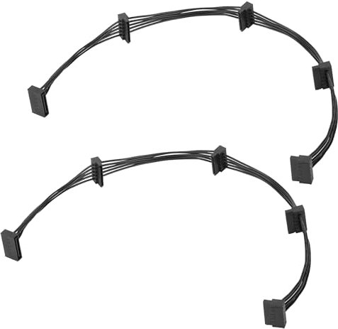 YieJoya - Cable de extensión de alimentación de 15 pines a 4 SATA para unidad de disco duro SSD DVD - 50 cm