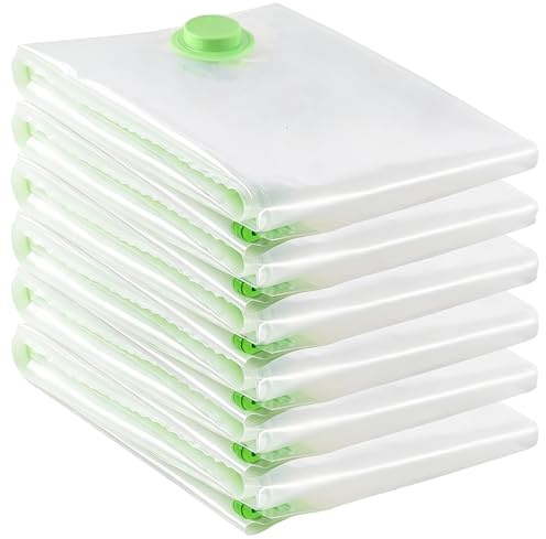 GUDELAK 6 Packs Extra Large Vacuum Storage Bags [130 x 100 cm], XXL Vacuum Bags for Storage Airtight Space Saver Jumbo Vacuum Storage Bags for Duvets Clothes Travel