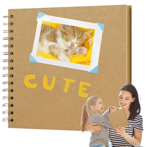 Scrapbook fotoalbum | Flexibel avfallsbok | 360 graders rotationssida bröllopsalbum för årsdagar, husanvändare, familjeminnen, affärsanvändare