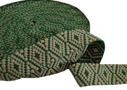 WEOKDFHA sadelgjord 5 meter/parti gör-det-själv bred 3,8 cm tillbehör axelrem messengerväska ersättningsbälte (mörkgrön)