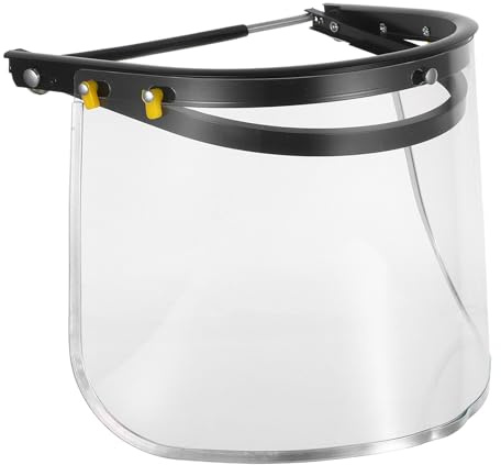 Toddmomy Protector Facial para Soldadura Transparente Resistente Altas Temperaturas Visera de Seguridad para Casco Protección Contra para Soldadores y Trabajos de Pulido y Amolado