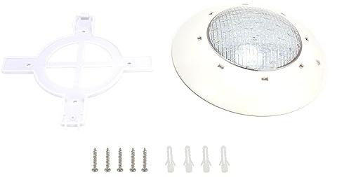 Jenngaoo Lampada Piscina Sottomarina, Luce LED Bianca 12 V AC IP68 Lampadina per Piscina in Plastica e PC Dimensioni 28 x 28 x 7 cm for Illuminazione Piscina Hotel Acquario (12 W)