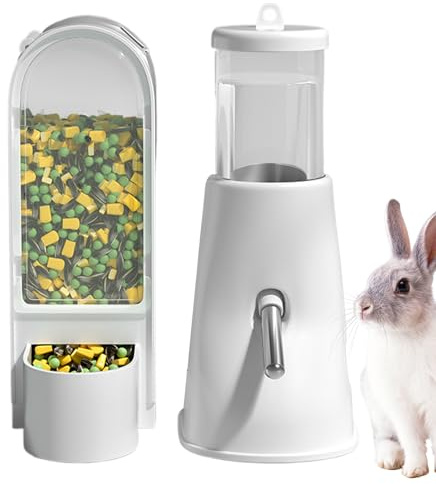 Botella para hámster - Dispensador automático para Mascotas de 6,5 Pulgadas | Plato de Comida y Agua de Gran Capacidad, alimentador de Jaula para hámster Enano, jerbo, Conejito, Erizo y Chinchilla