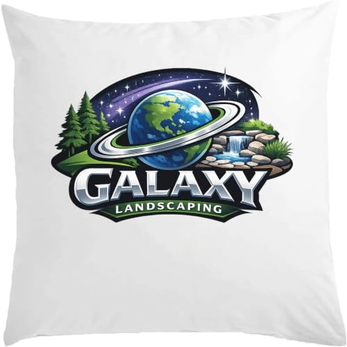 Jord med naturliga och kosmiska element vit kudde 40 x 40 cm med fyllmedel vit