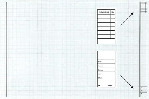 Clearprint 24 x 36 1000H Design Vellum Sheets with Architect Title Block, 16 lb., 100% Cotton, 100 Sheets Per Pack, 1 Each