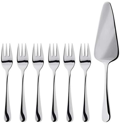 Judge Windsor 7 Piece 18/10 Stainless Steel Cutlery Set for 6 People, Cake Slice and Pastry Forks 25 Year Guarantee