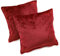 MALIKA Set 2er Kissenbezug Cashmer Touch Fleece Kissenhlle Sofakissen Kopfkissenbezug Kissenbezug Couchkissen, Gre:2X 80x80 cm, Designe:Bordo