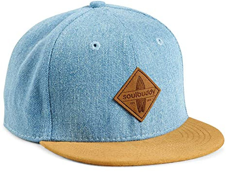 Soulbuddy Kinder Cap – Unisex Kinderkappe – Schirmmütze für Jungen & Mädchen – Trendiger Sonnenhut für Outdoor & Freizeit Hellblau – Größe L