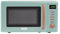 Haden Dorchester Green Microwave Oven - 20L 800W Microwave, Digital Controls, 5 Power Levels - Ideal Countertop Microwave with Wood Effect Finish, Small Kitchen Space