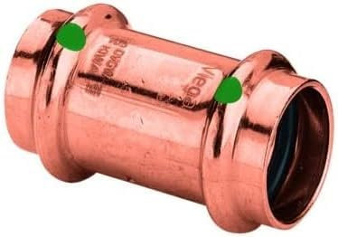Profipress Muffe 15 mm Pressfitting, Kupfer, DVGW, SC-Contur, für Trinkwasser & Heizungsanlagen