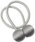 GARDINIA Raffhalter für Vorhänge und Gardinen, Mit Magnet zur einfachen Befestigung, Ø Kugel ca. 30 mm, Ø Schnur ca. 6 mm, Magnetische Raffspange, Flex-S, Silber, 48 cm