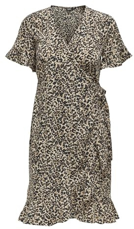 Only Robe Onlolivia Wrap pour Femme, Gris, 38