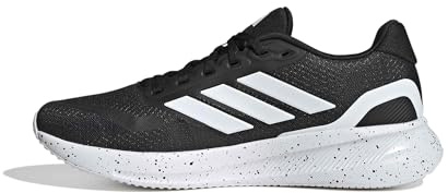 adidas Run Falcon 5 Herren-Sneaker, breit, Schwarz/Weiß/Schwarz, 8 Wide