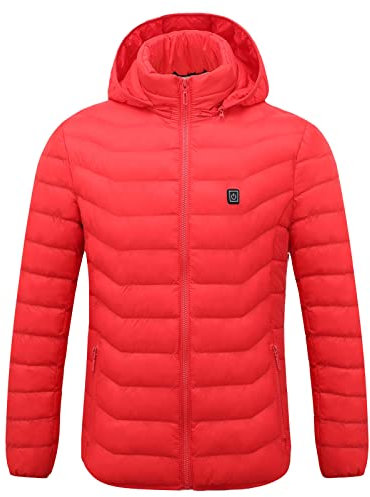 2024 Veste Chauffante USB Hommes Femmes Doudoune Manteau Chauffant Électrique Lavable avec 3 Niveaux de Chauffage et 8 Zones Chauffage pour Ski Plein Air Randonnée Hiver Moto Chasse Camping Pas Cher