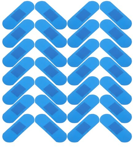 BIUDECO 100 Adhesivos de Pe Azules para Heridas, Impermeables y Transpirables, Diseño Fácil de Envolver, Ideales para Cocinas y Restaurantes Ocupados