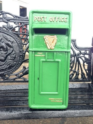 Green Harp AnPost Cast Iron Post box