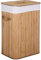 Bakaji Cesto Biancheria Sporca Portabiancheria Casa in Legno di Bambù e Tessuto Contenitore Pieghevole Salvaspazio con Coperchio e Manici Capacità 70lt Dimensione 40 x 30 x 60 cm (Naturale)