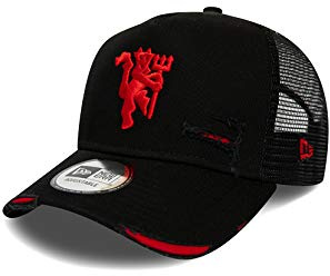 New Era Man UTD FA19 Distre Trucker Cap Manchester United Schwarz, Size:ONE Size