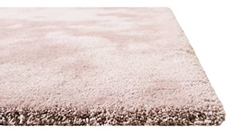 Homie Living I Hochflor Teppich Uni I Modern, weich, flauschig, kuschelig I Für Wohnzimmer Schlafzimmer I Pisa I (70 x 140 cm, Rosa)