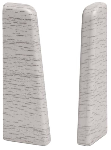 KGM Endstücke für Sockelleiste MEGA-Profil (20 x 58 mm) Eiche hell - Maße: 20 x 58 mm - 2 Stück