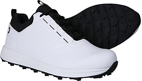 Ram Golf Accubar Mens Golf Shoes, White/Black, Size 9.5