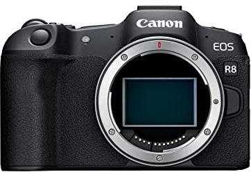 Canon EOS R8 Full-Frame Mirrorless Camera (Body Only), RF Mount, 24.2 MP, 4K Video, DIGIC X Image Processor, Subject Detection & Tracking, Compact, Lightweight (Renewed)