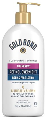 Gold Bond Age Renew Retinol Overnight Body & Face Lotion avec complexe rétinol et peptides, 13 oz.