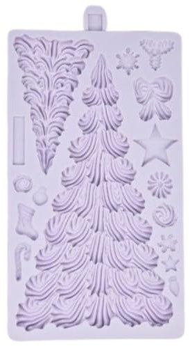 Molde de silicona con diseño de árbol de crema de mantequilla