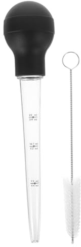 PRETYZOOM Silicone Turkey Baster Oil Dropper Kitchen Seasoning Pump Drip Oil Tube Barbecue Tool for Roasting and Grilling Random Style
